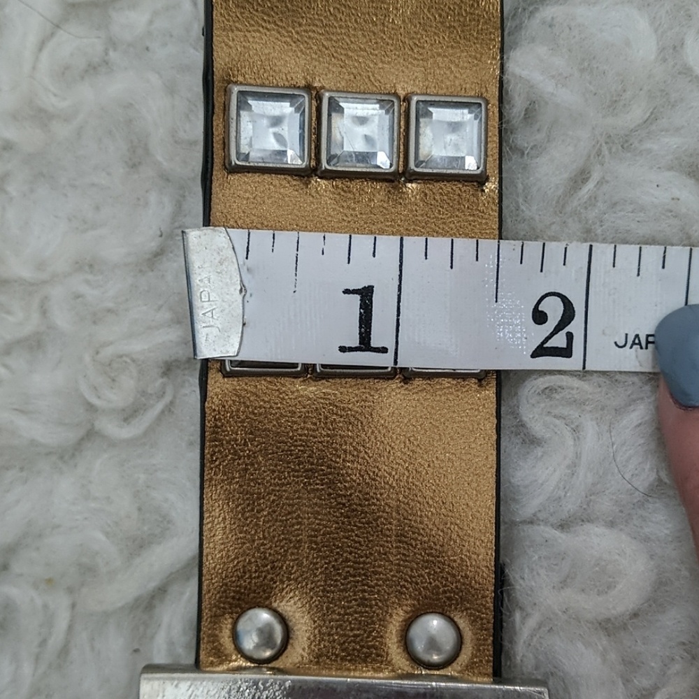 NWOT ~ Bronze Metallic Retro Inspired Belt - Picture 5 of 7